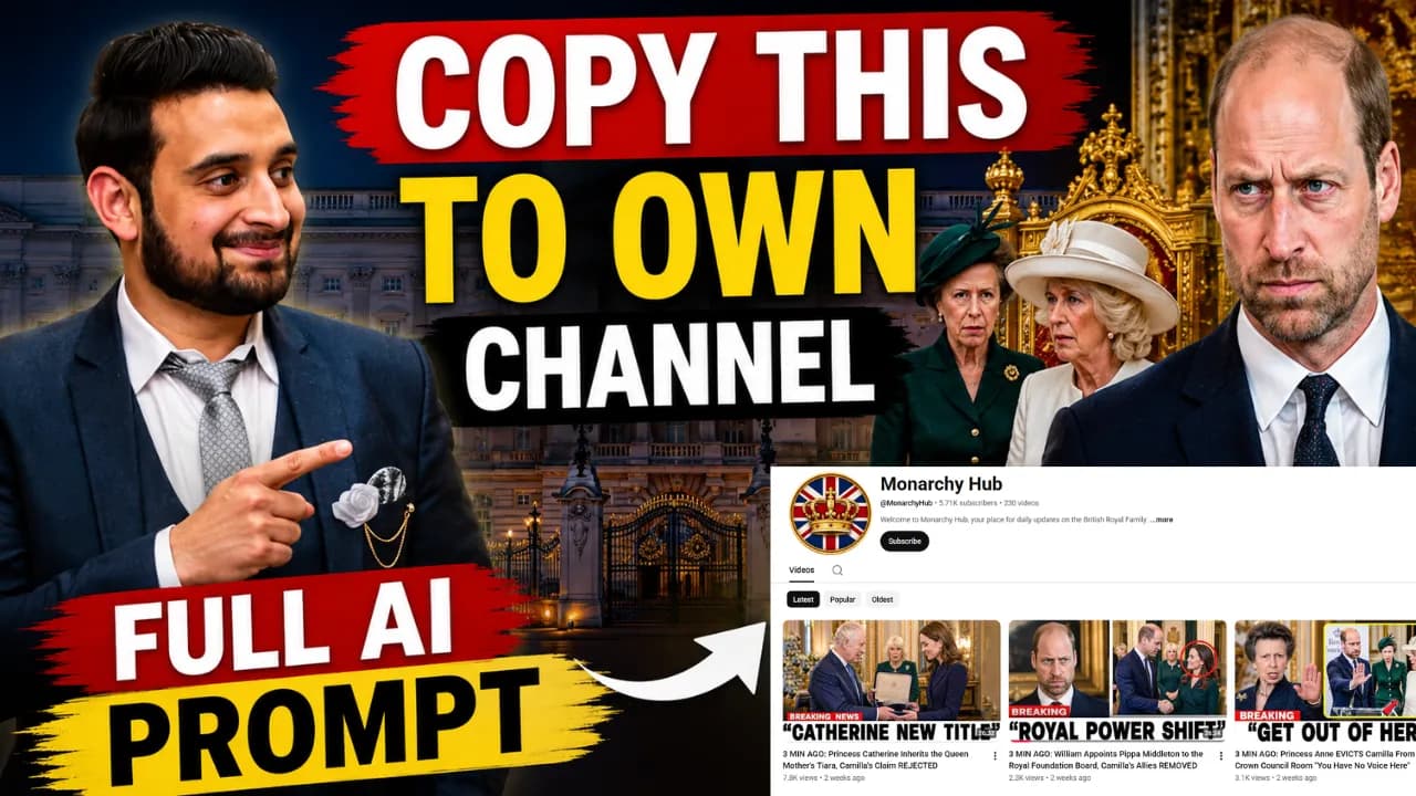 AI Prompt Template For British Royal Family Drama YouTube Channel